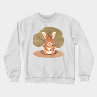 Brown rabbit Crewneck Sweatshirt